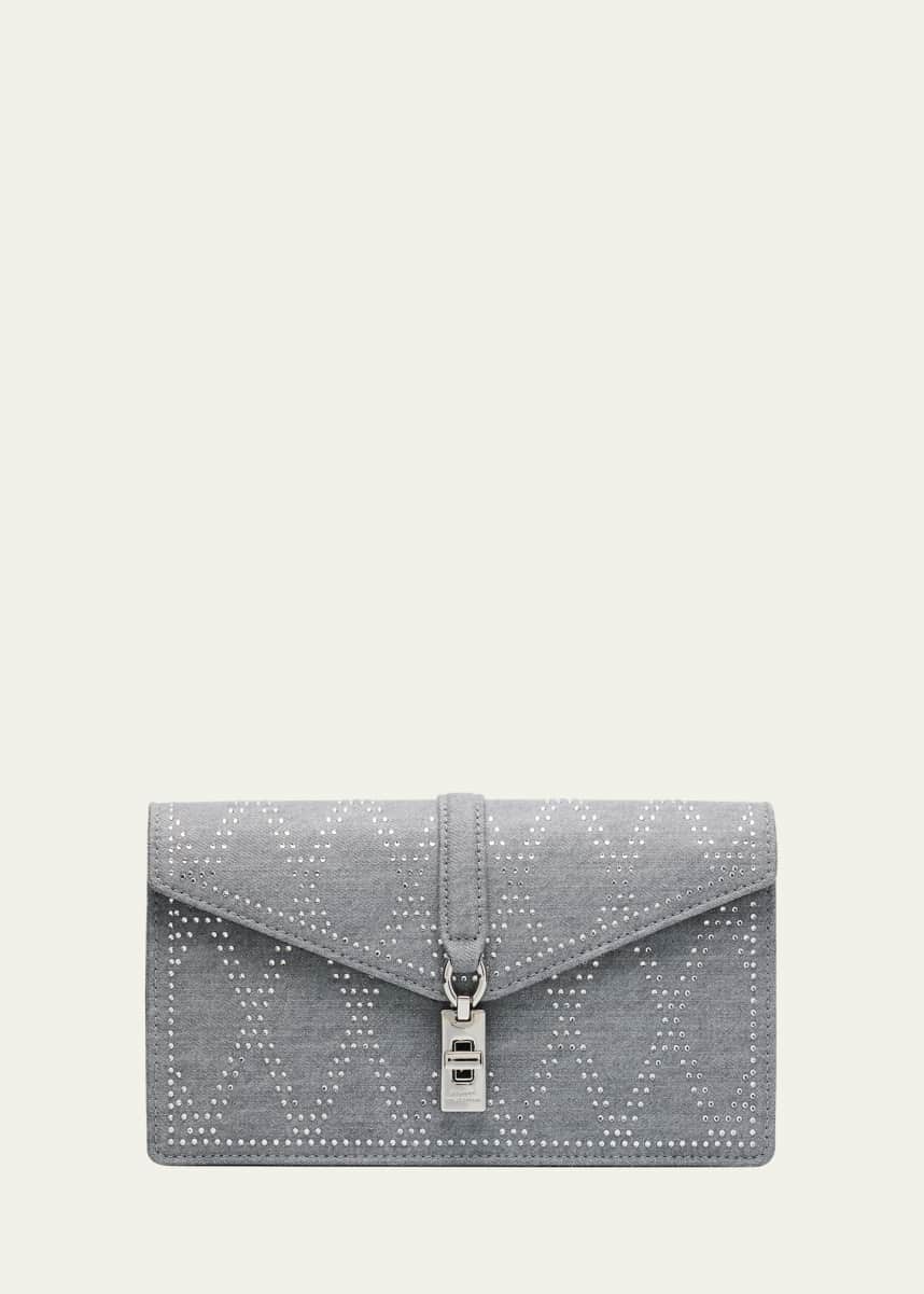 Stuart Weitzman Milan Envelope Crystal Clutch Bag
