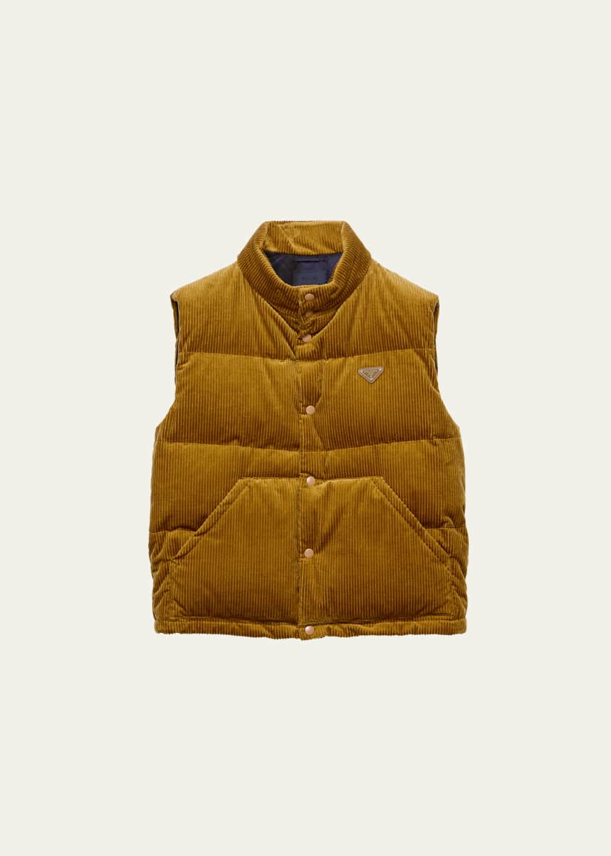 Prada Men's Corduroy Down Vest
