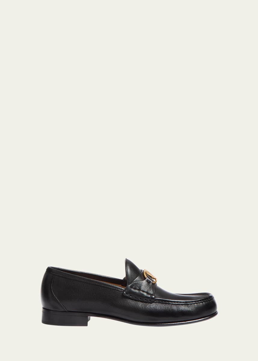 Valentino Garavani Men's VLogo Signature Leather Penny Loafers