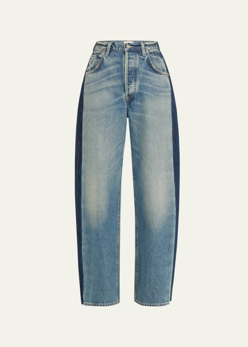 Citizens of Humanity Ayla Baggy Jeans with Tuxedo Stripe