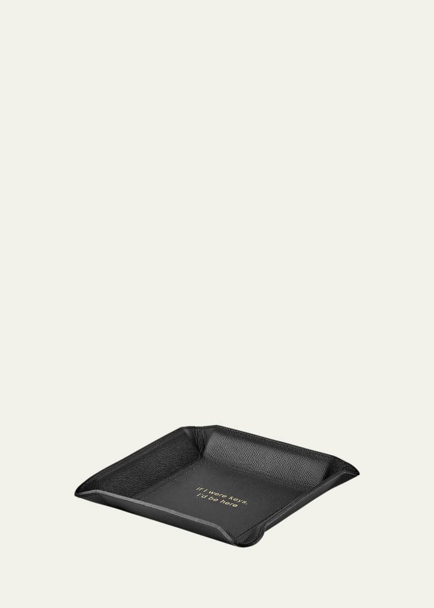 Graphic Image "If I Were Keys, I'd Be Here" Leather Valet Tray