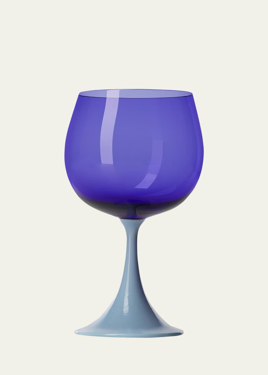 Nason Moretti Burlesque Light Blue/Blue Wine Glass, 29 oz.