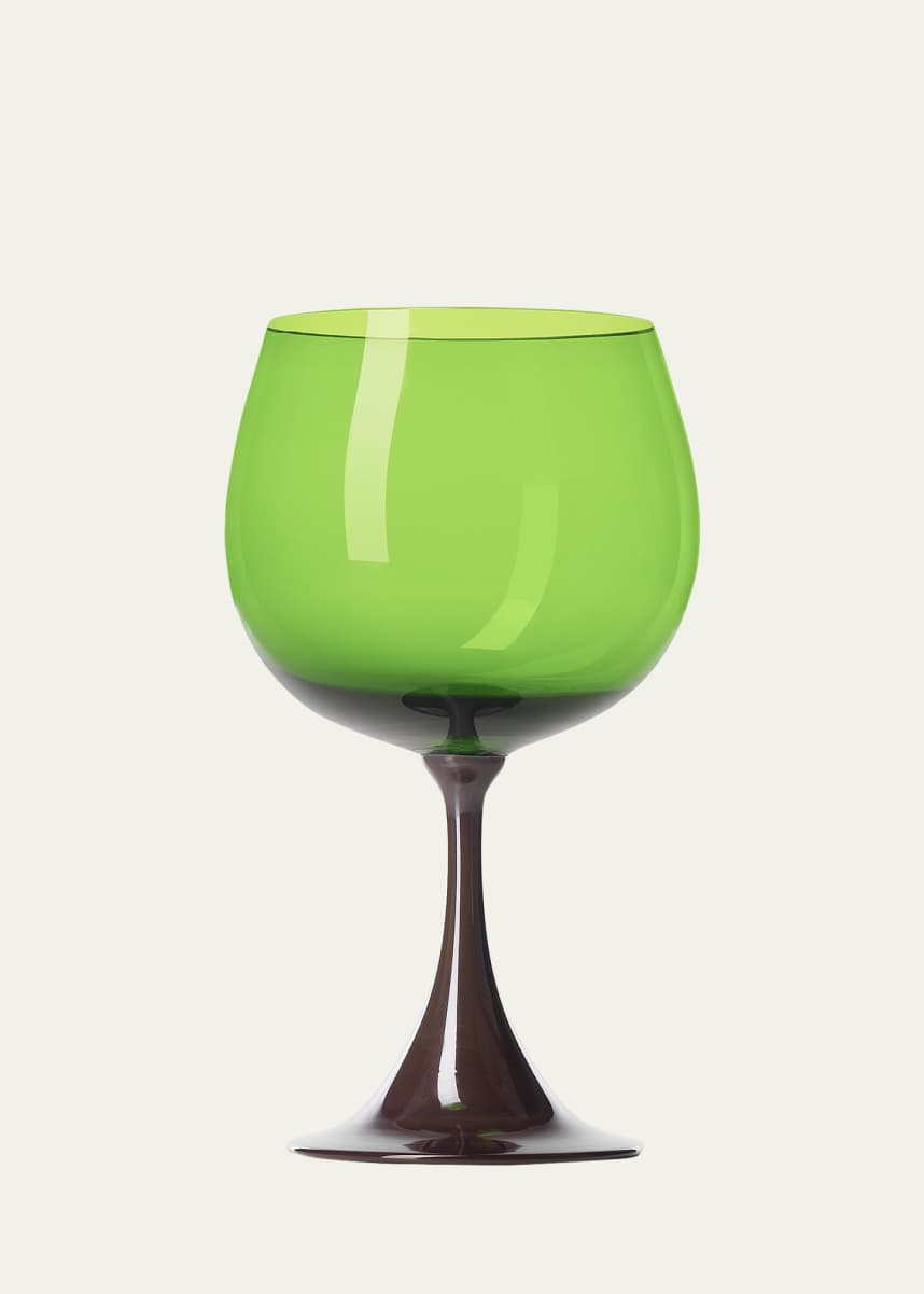 Nason Moretti Burlesque Blueberry/Green Wine Glass, 29 oz.