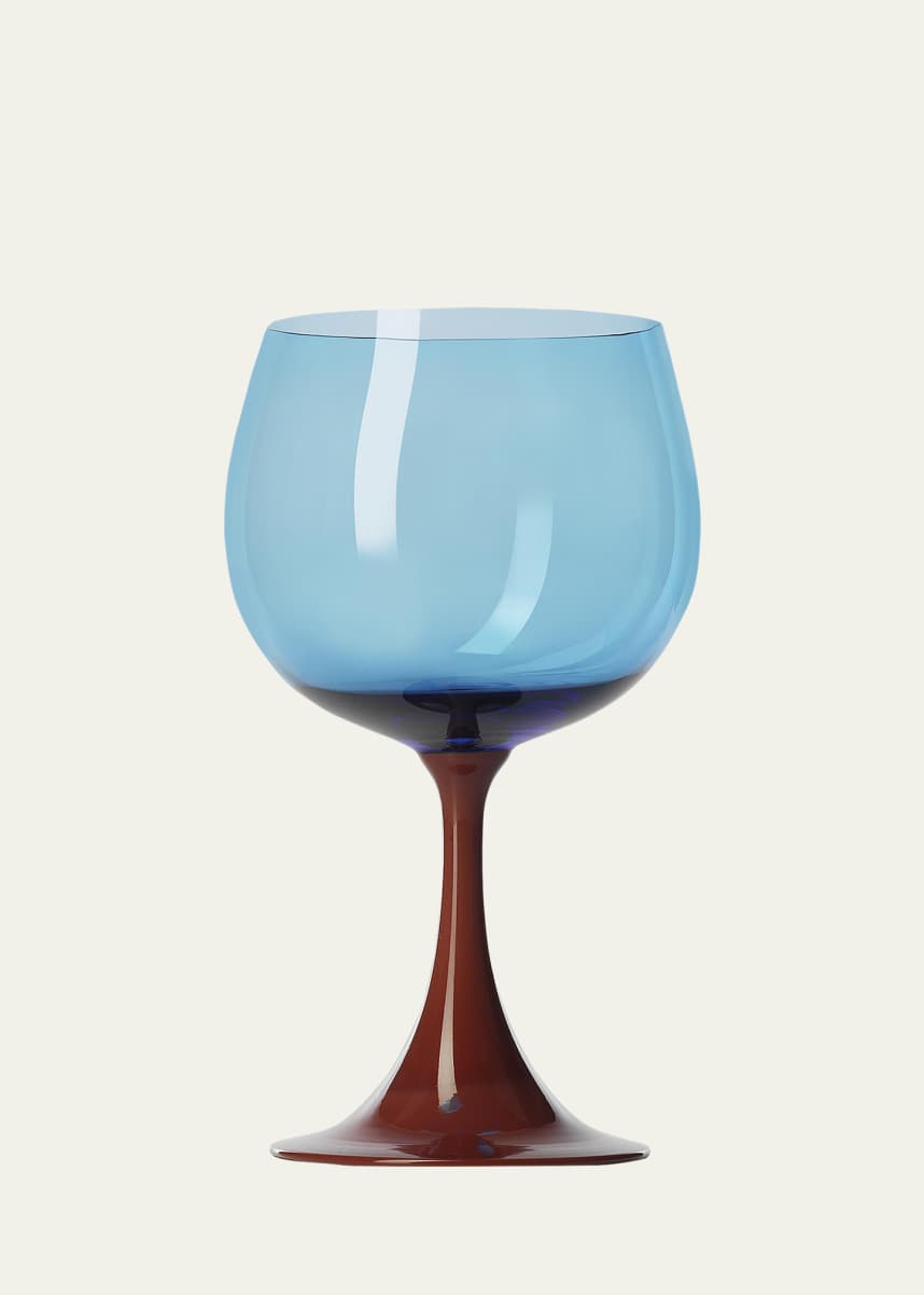 Nason Moretti Burlesque Coral/Aquamarine Wine Glass, 29 oz.