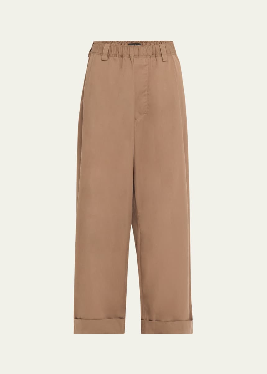 MERYLL ROGGE Drawstring Wide Leg Chino Pants