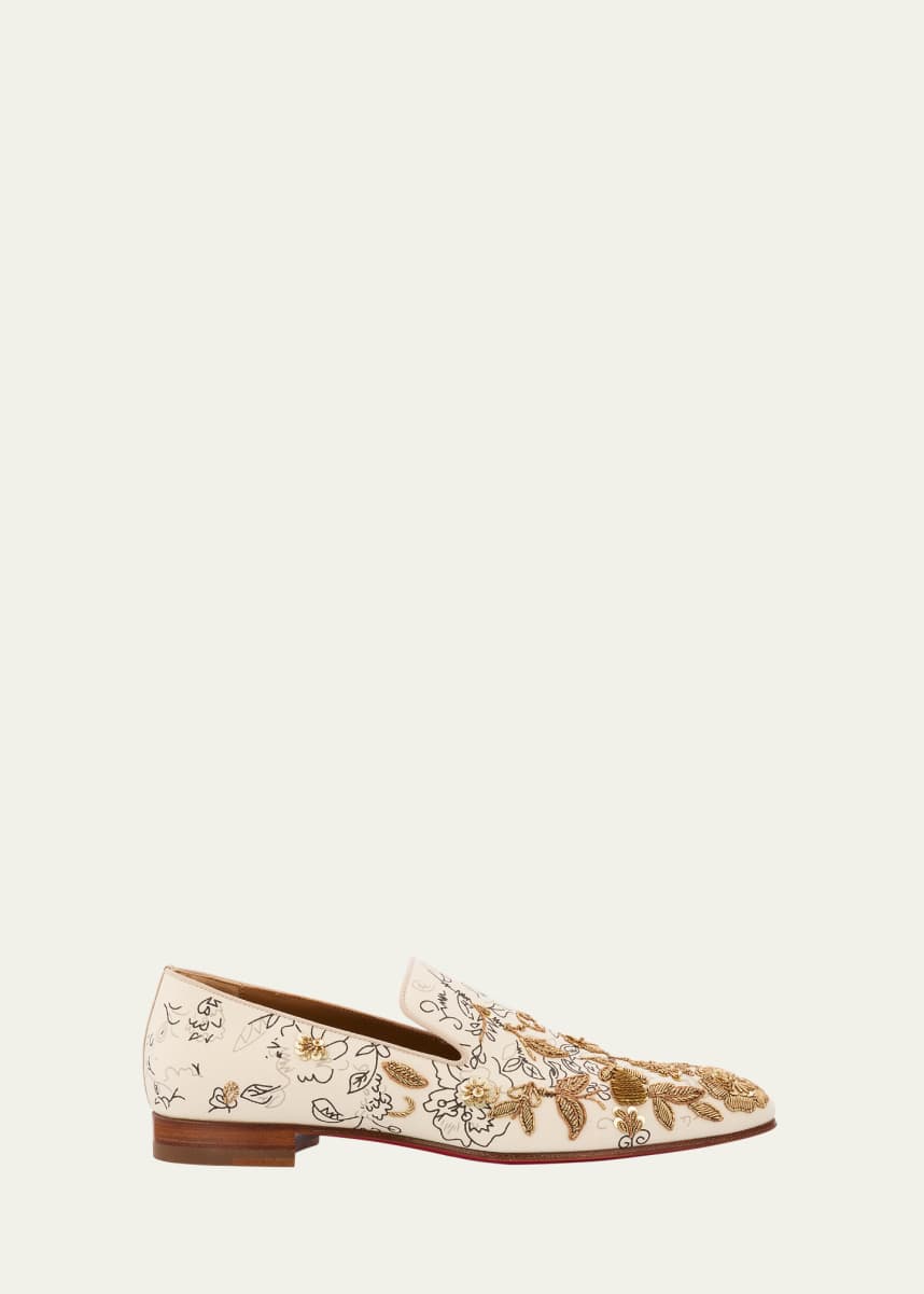 Christian Louboutin Men's Dandelion Esquisse Florale Loafers
