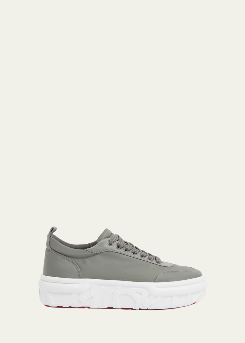 Christian Louboutin Men's Choukario Nylon Platform Sneakers