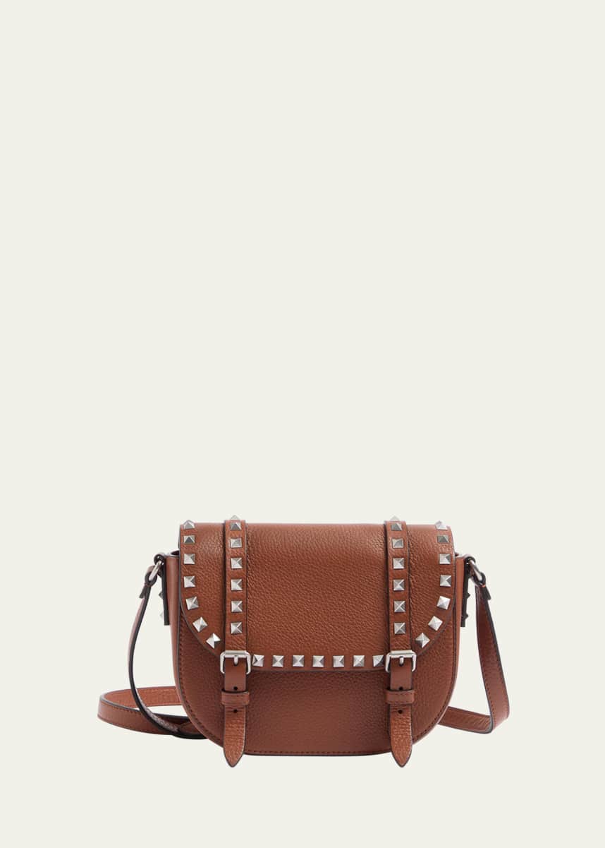 Valentino Garavani Men's Rockstud Small Leather Messenger Bag