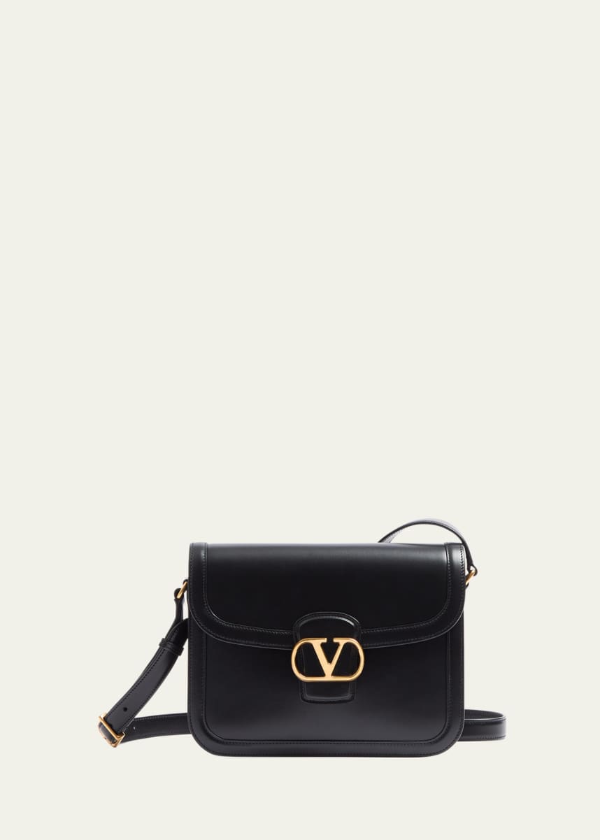 Valentino Garavani Men's Brass VLogo Leather Shoulder Bag
