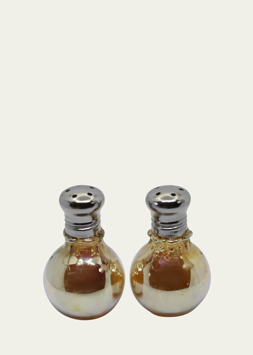 Glass Act Mini Gold Salt and Pepper Shakers