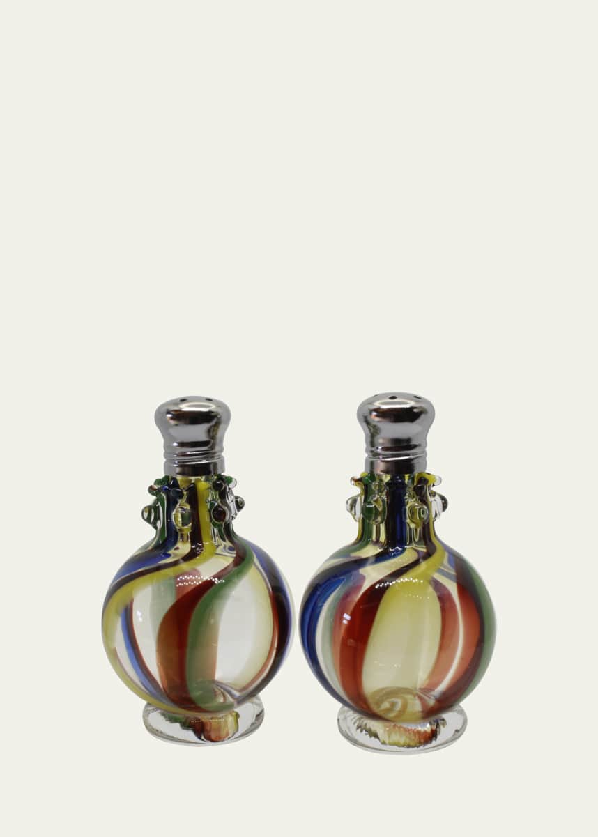 Glass Act Festival Beach Ball Salt and Pepper Shakers