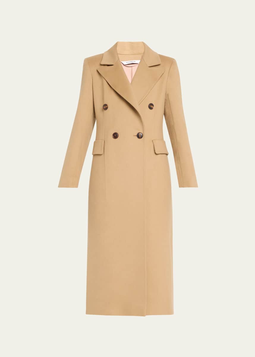 Fleurette maxi wrap wool coat best sale