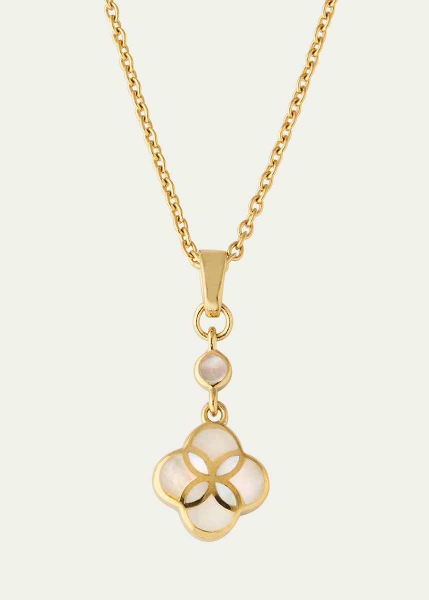 Jan Leslie Single Petal Mother of Pearl Drop Necklace