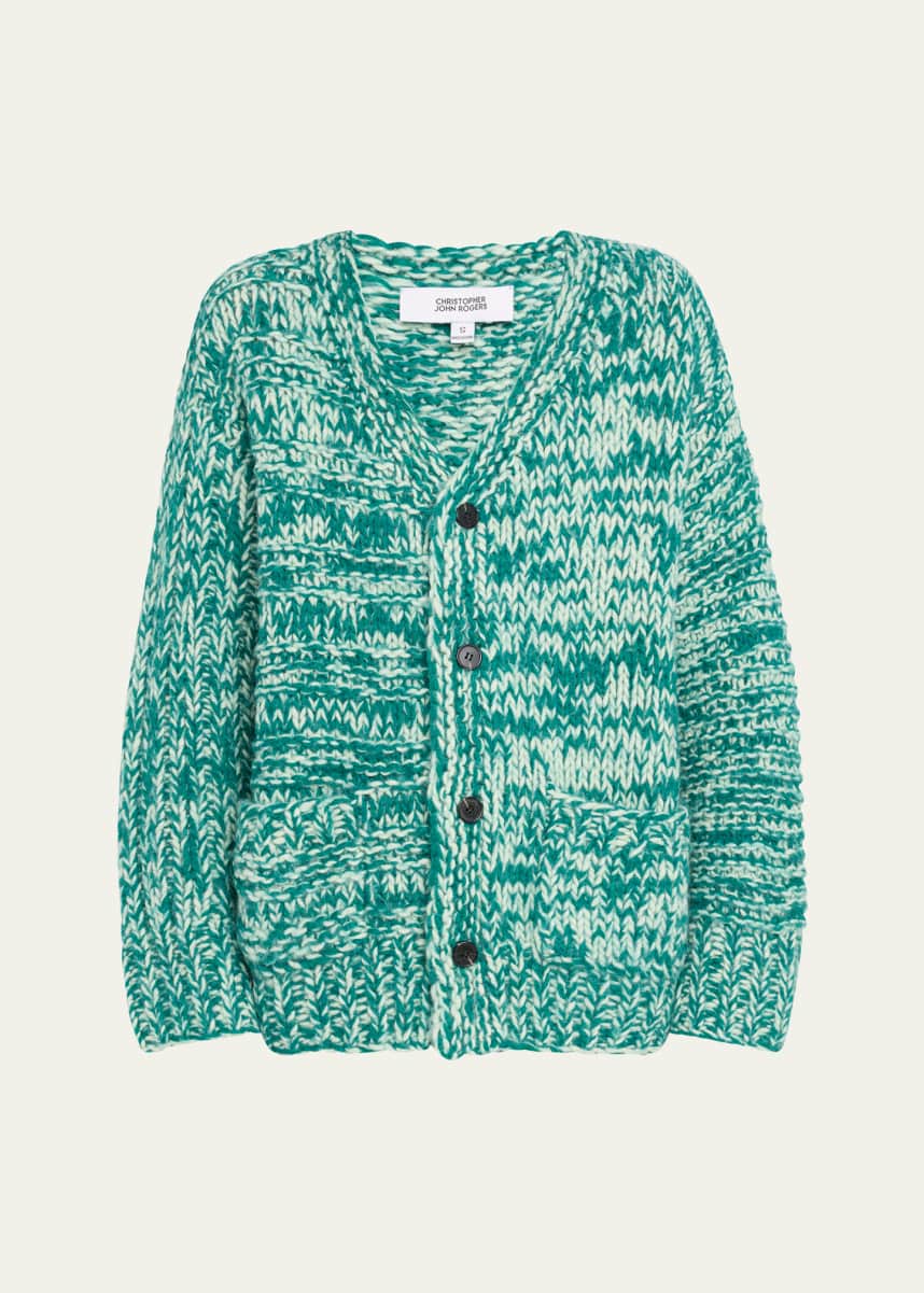 CHRISTOPHER JOHN ROGERS Giant Marled Wool Cardigan