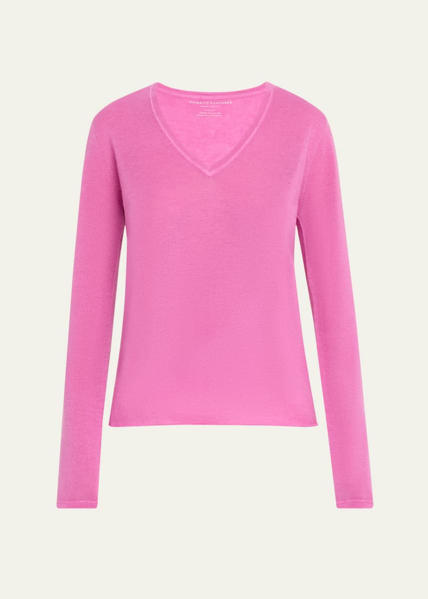 Majestic Filatures Machine Washable Cashmere V-Neck Pullover