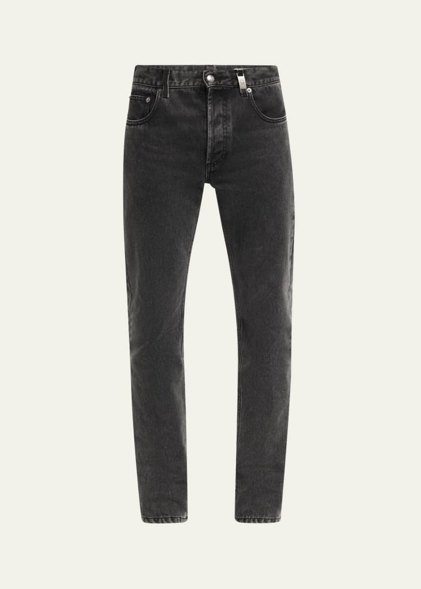 McQueen Men's Stonewashed Slim-Fit Jeans