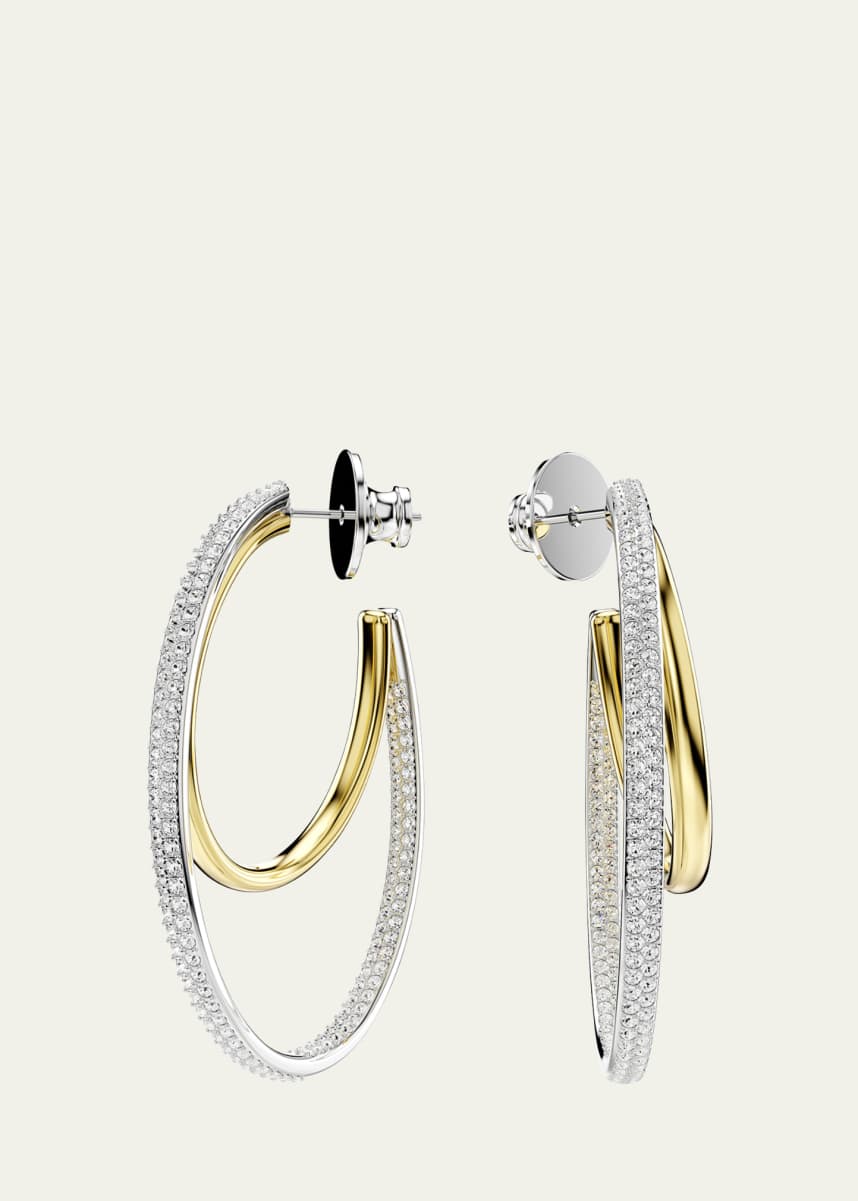 SWAROVSKI Hyperbola Round Cut Pave Hoop Earrings