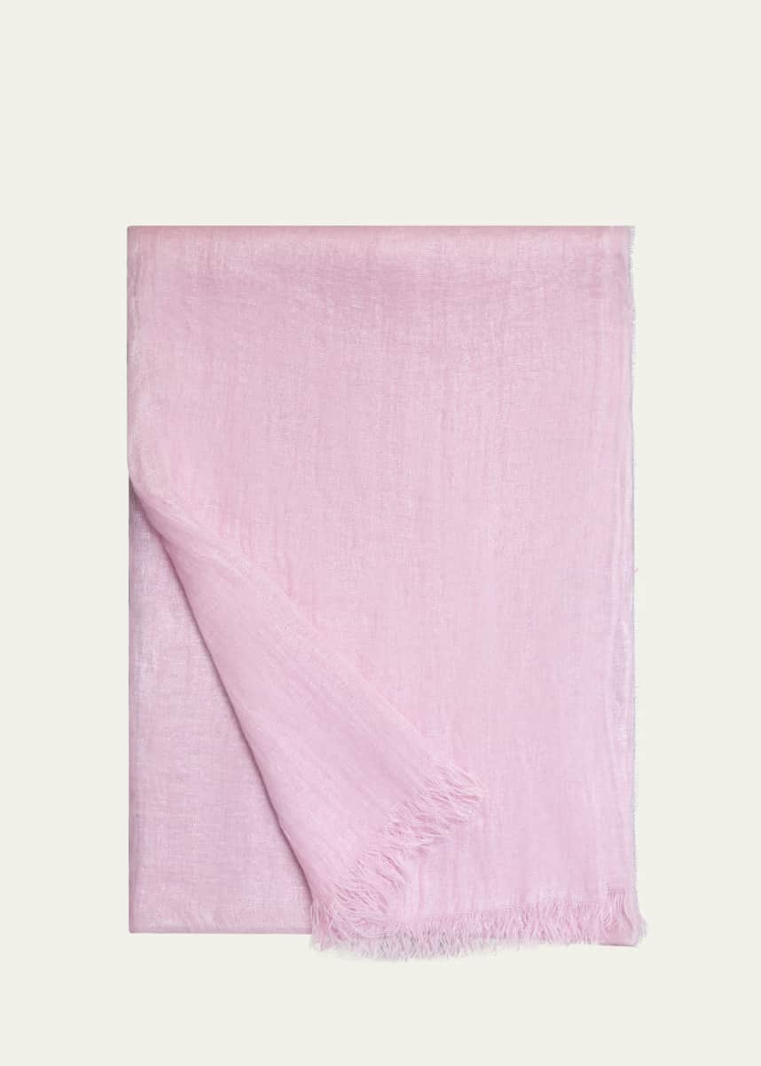 Akris Laminated Linen Scarf, 79x28"