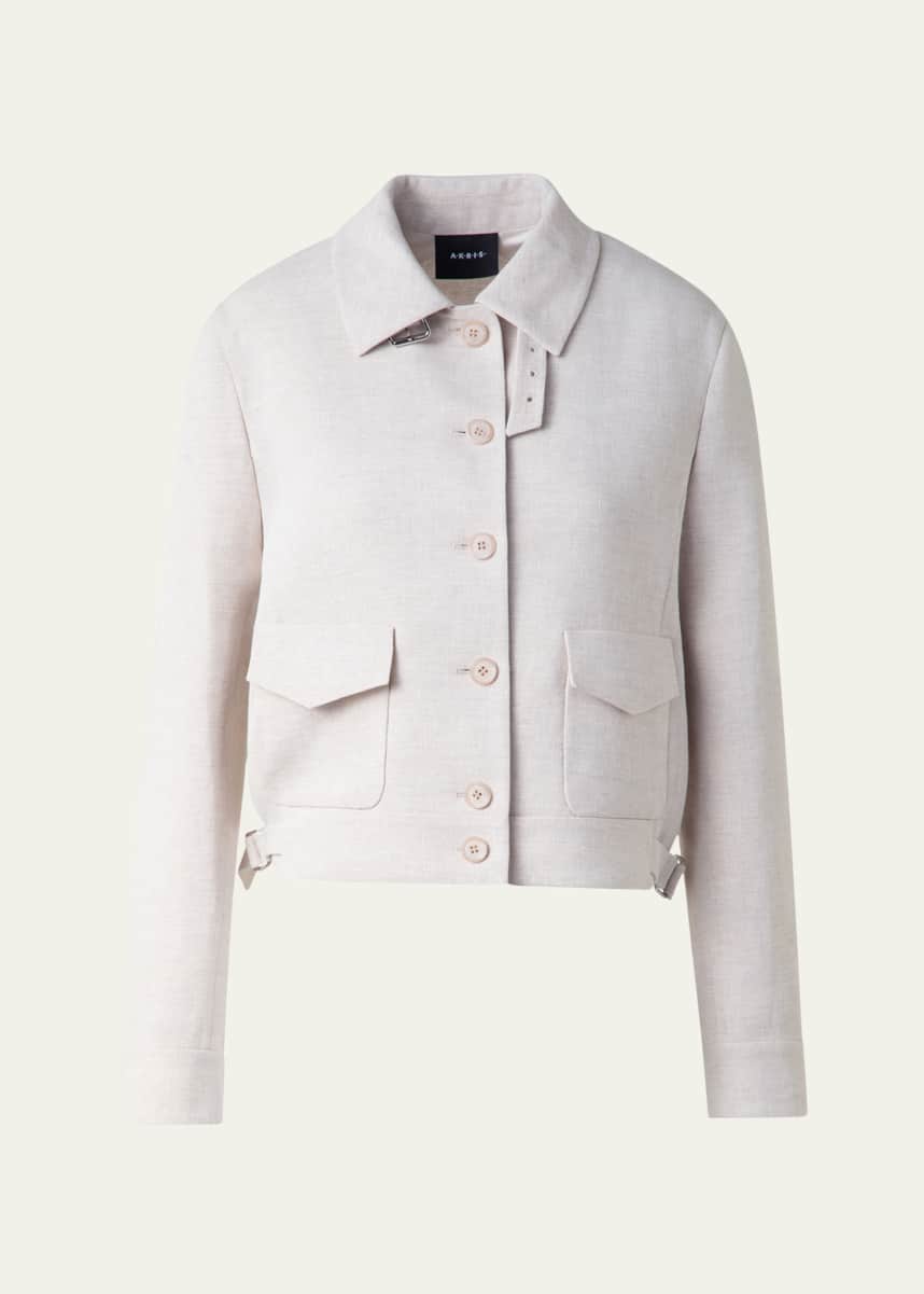 Akris Peer Twisted Linen Double-Face Jacket