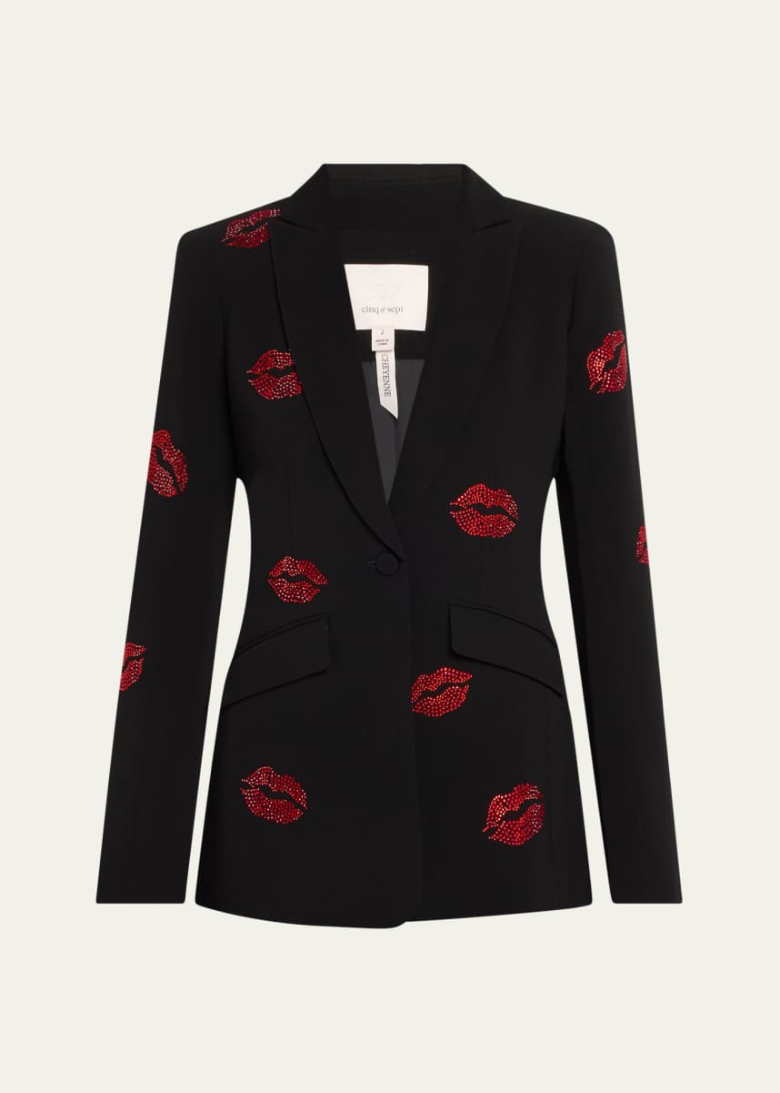Cinq a Sept Cheyenne Kissing Booth Embellish Blazer