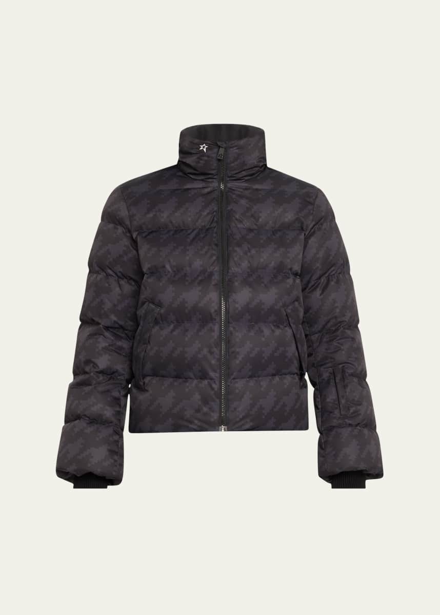 Perfect Moment Maya Houndstooth Down Parka Jacket