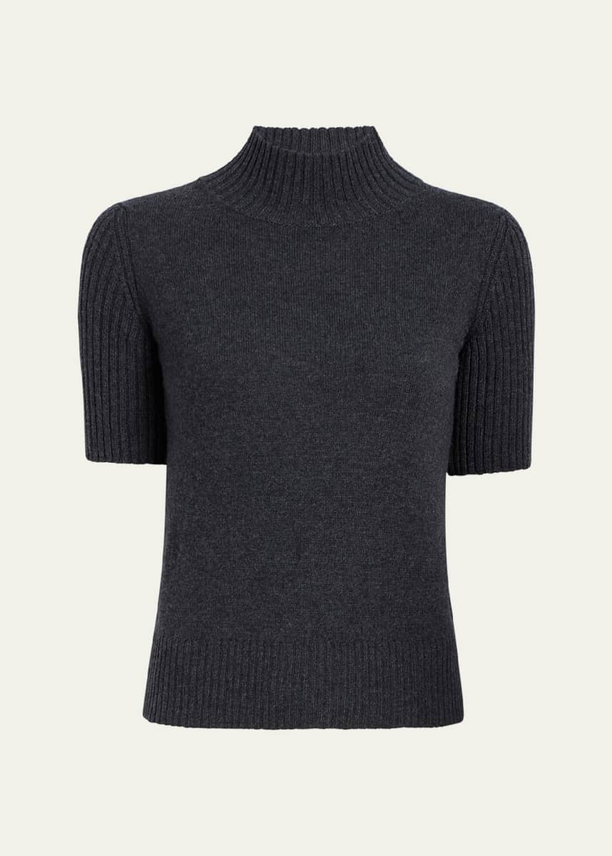 Khaite Cecil Short Sleeve Cashmere Sweater