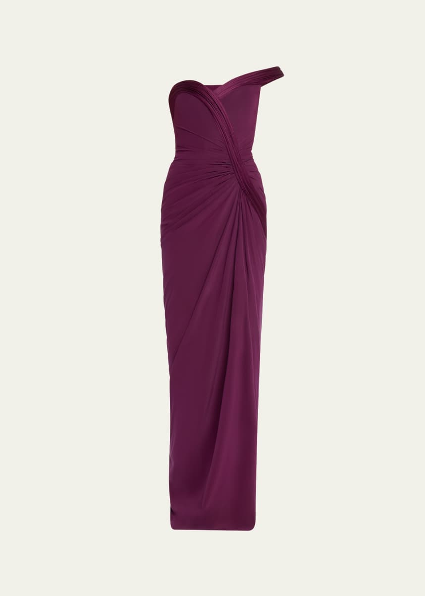 Gaurav Gupta Athena One-Shoulder Crepe Sculpted Gown