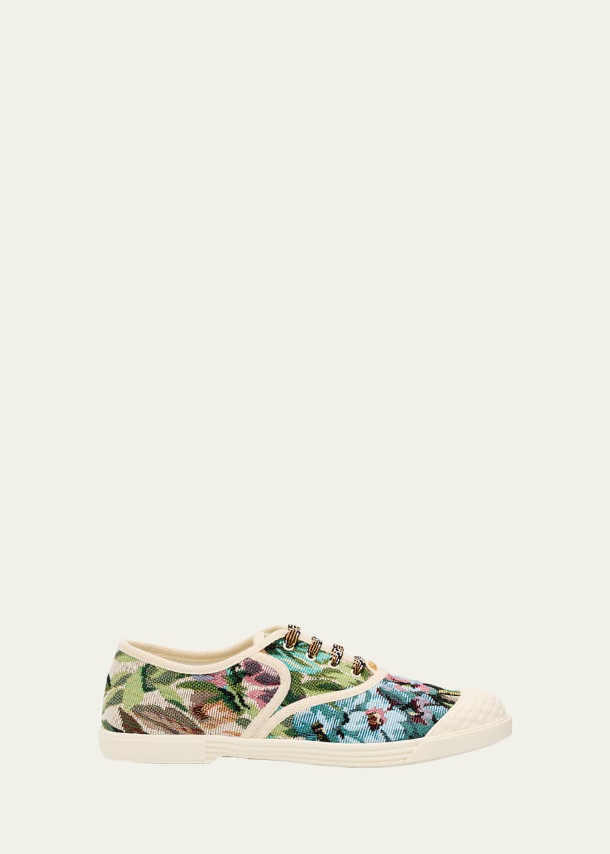 Valentino Garavani Bay By Bay Floral Canvas Low-Top Sneakers
