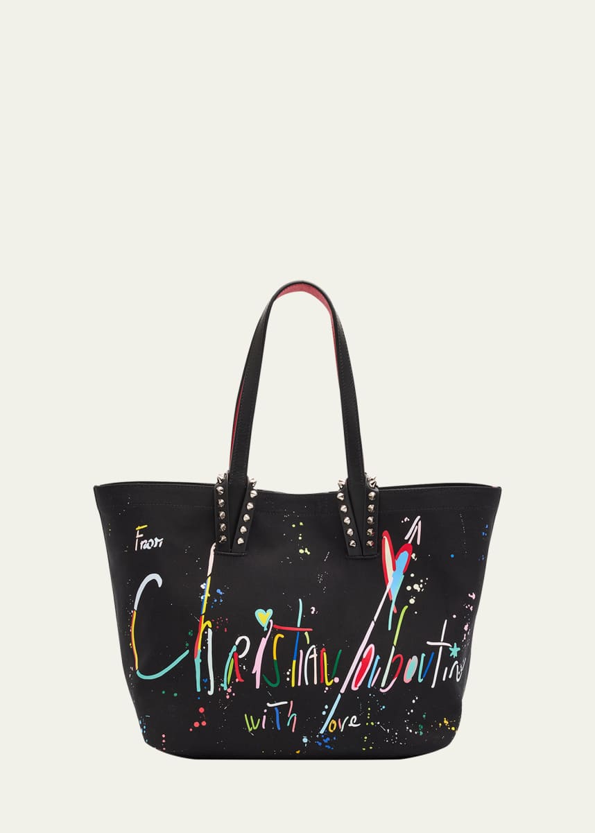 Christian Louboutin Cabata Small Beach Splash Logo Tote Bag