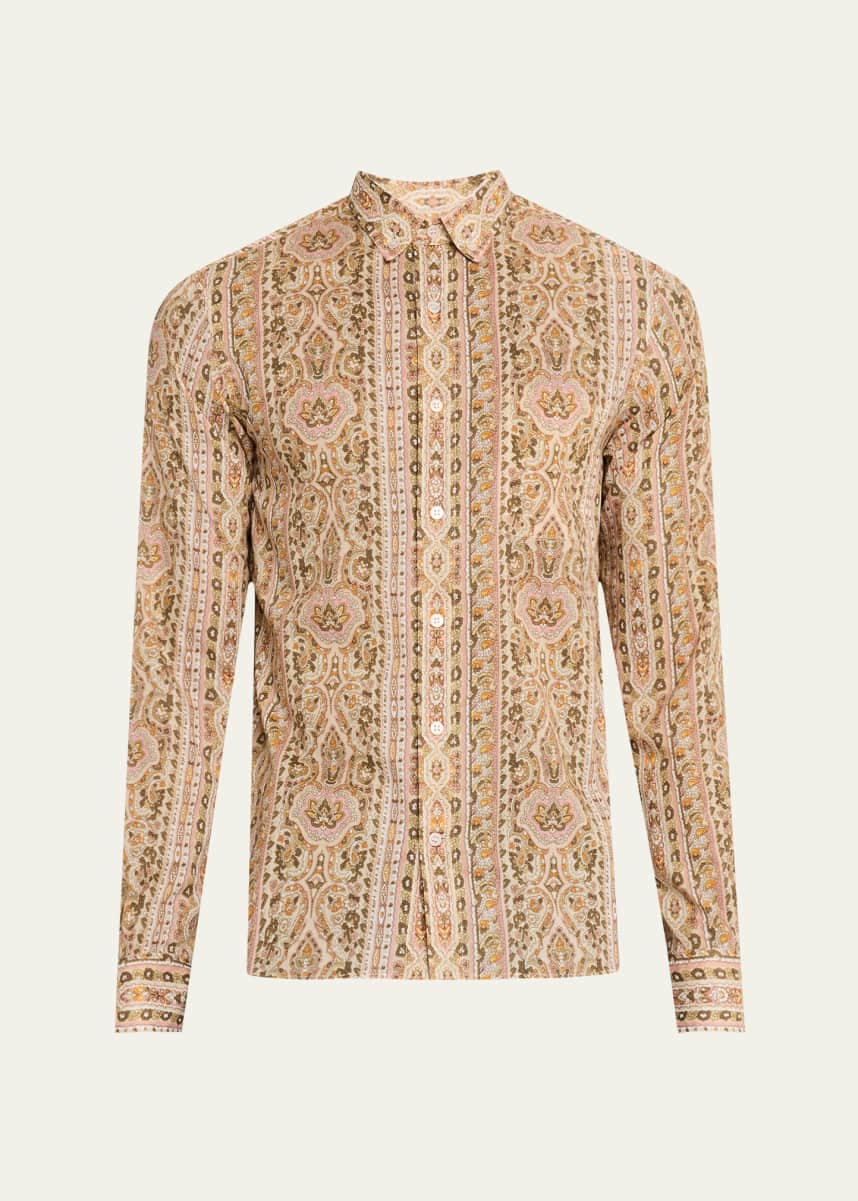 Valentino Garavani Men's Muslin Paisley Voyage Sport Shirt