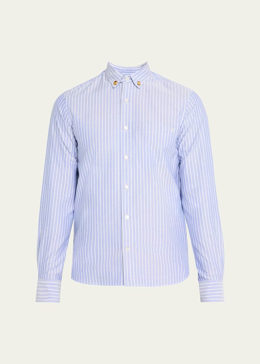 Valentino Garavani Men's Striped Poplin Sport Shirt