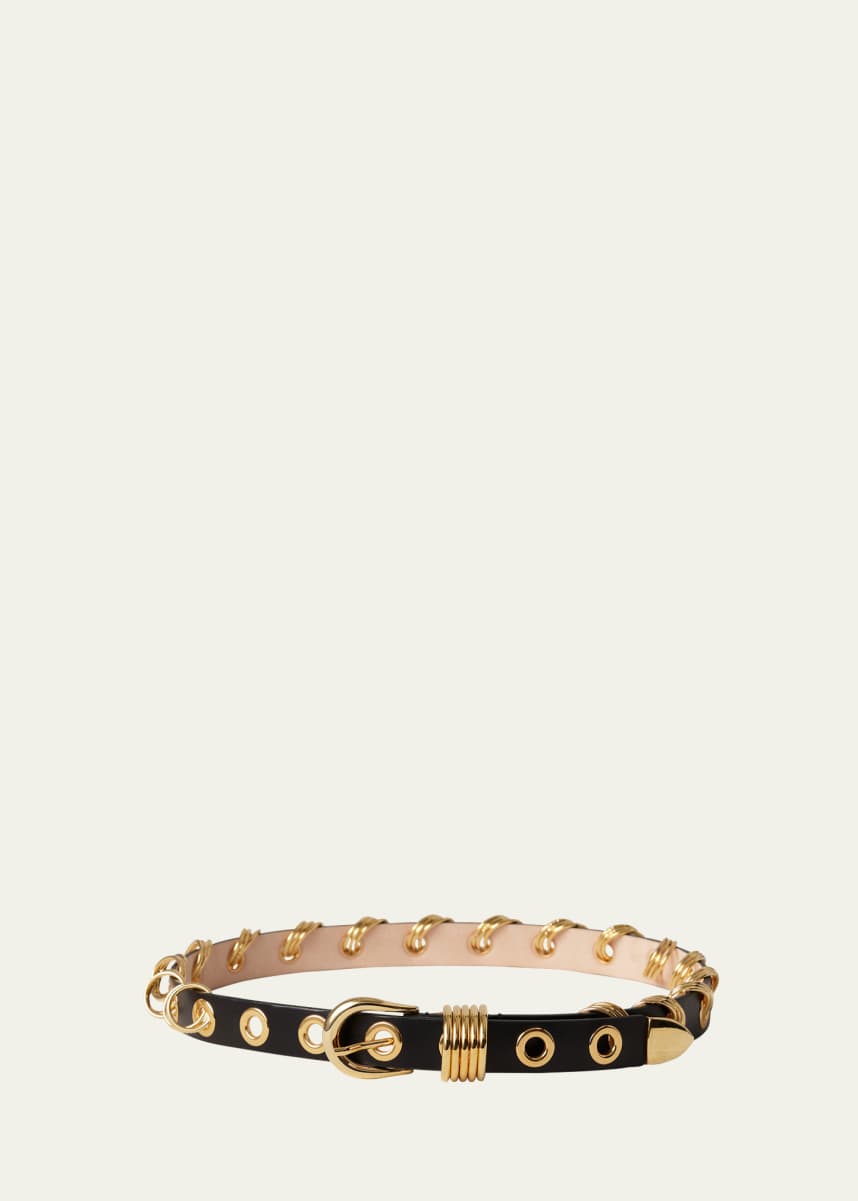 Dehanche Revenge Grommet Rivet & Rings Leather Belt