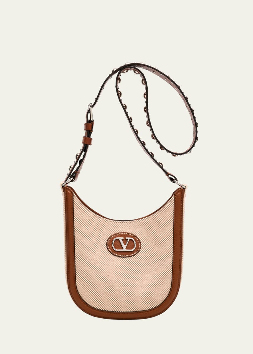 Valentino Garavani Antibes Small Canvas Hobo Crossbody Bag