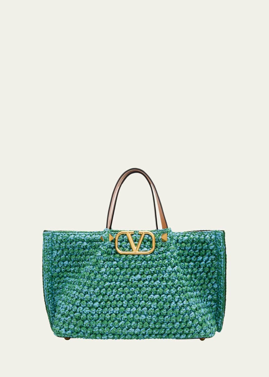 Valentino Garavani VLOGO Signature Medium Crochet Tote Bag
