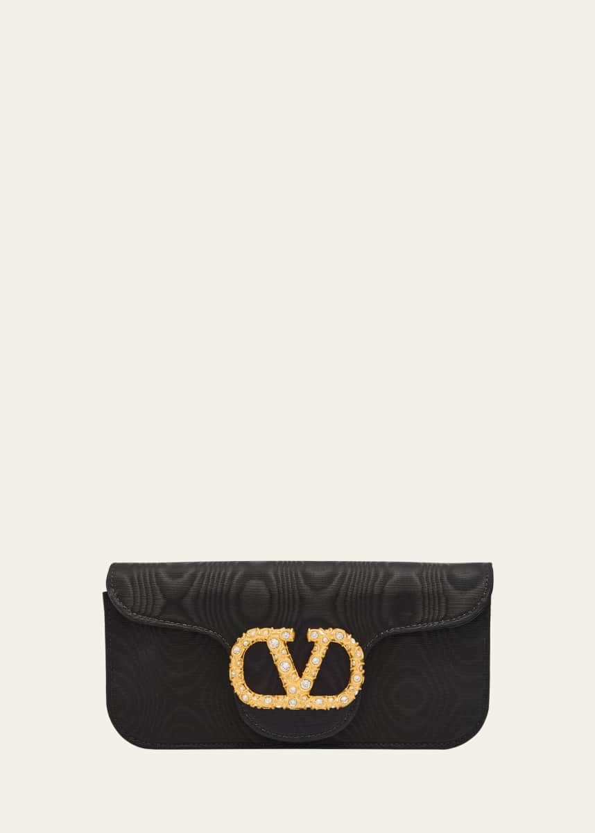 Valentino Garavani Loco VLOGO Moire Clutch Bag