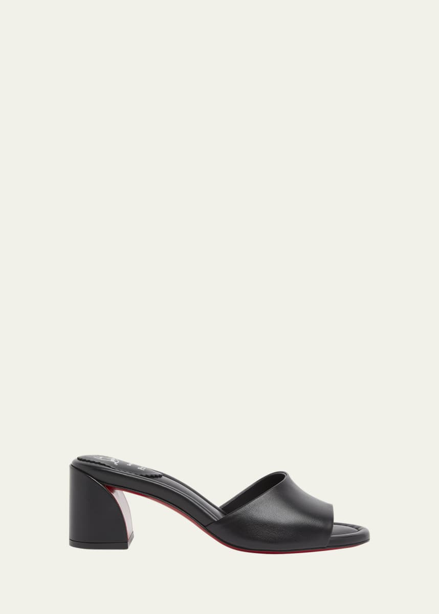Christian Louboutin Jane Leather Red Sole Mule Sandals