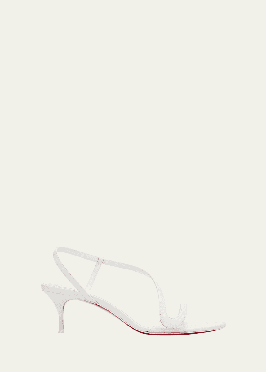 Christian Louboutin Rosalie Leather Red Sole Slingback Sandals