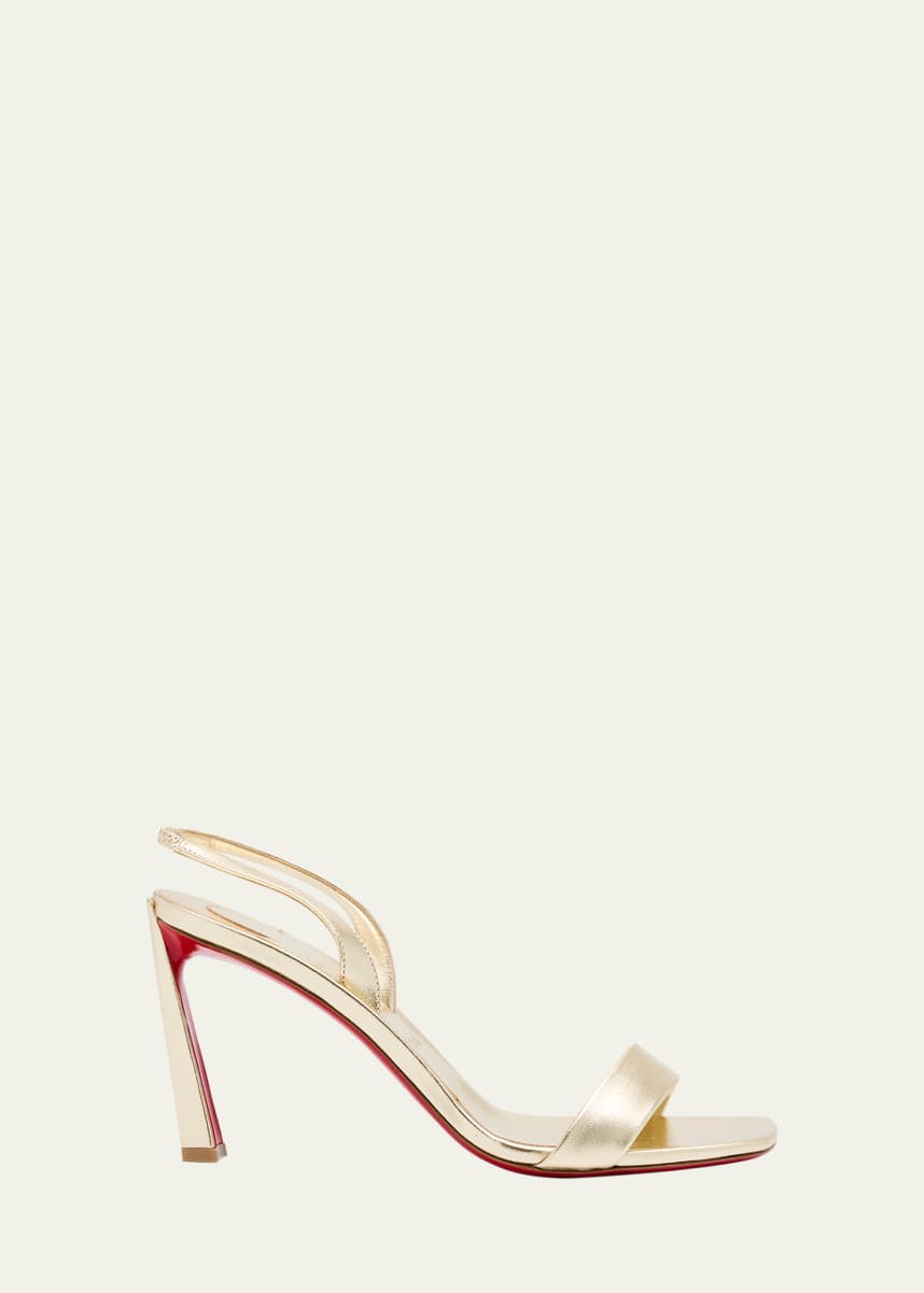 Christian Louboutin Condora Metallic Red Sole Slingback Sandals