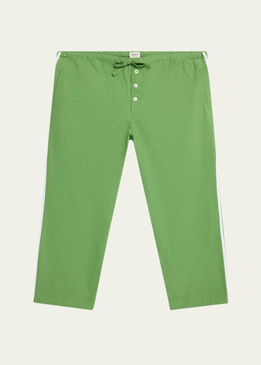 Bode Men's Cotton Twill Pajama Pants