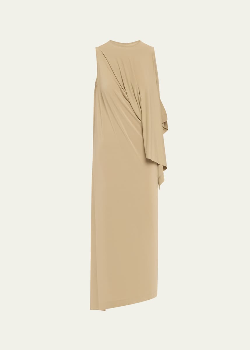 Issey Miyake Long Drape Jersey Dress