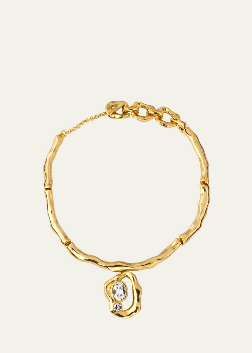 Oscar de la Renta Articulated Choker Necklace with Pendant