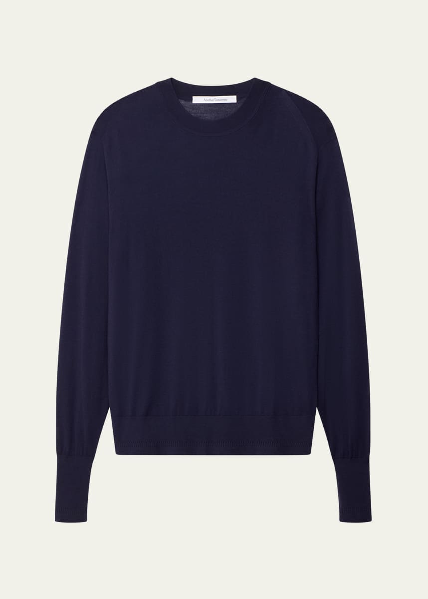 Another Tomorrow Featherweight Sheer Wool Sweater