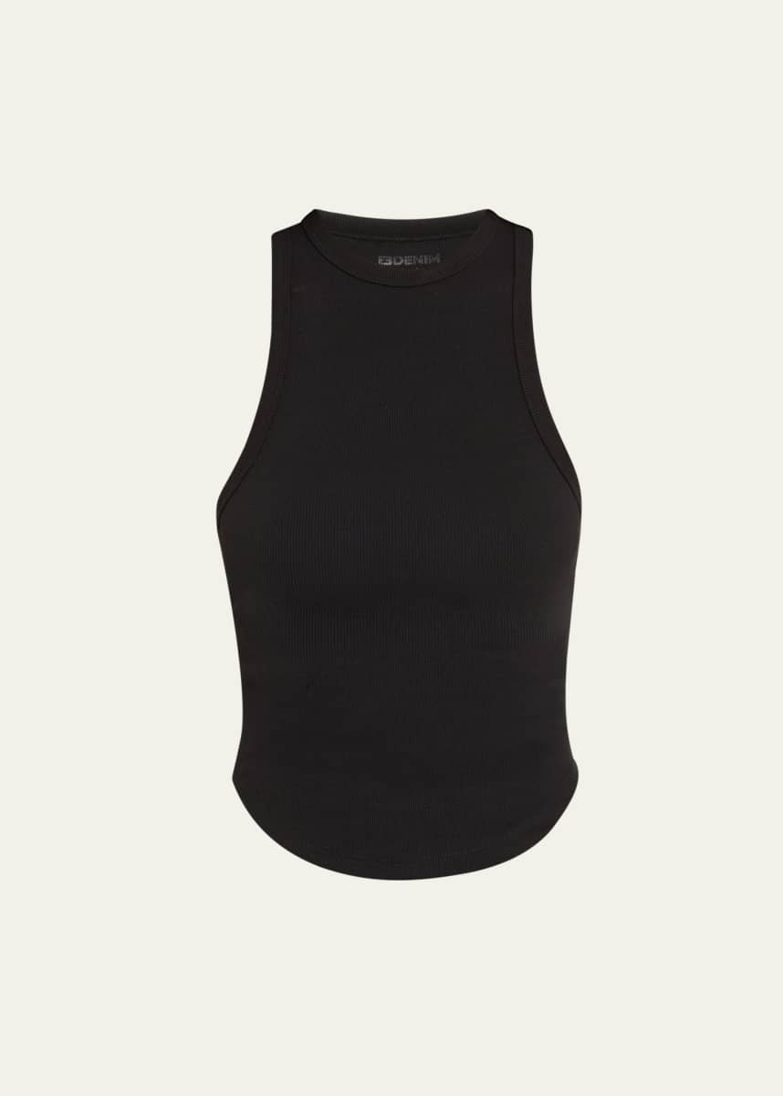 EB DENIM Curve Rib-Knit Tank Top