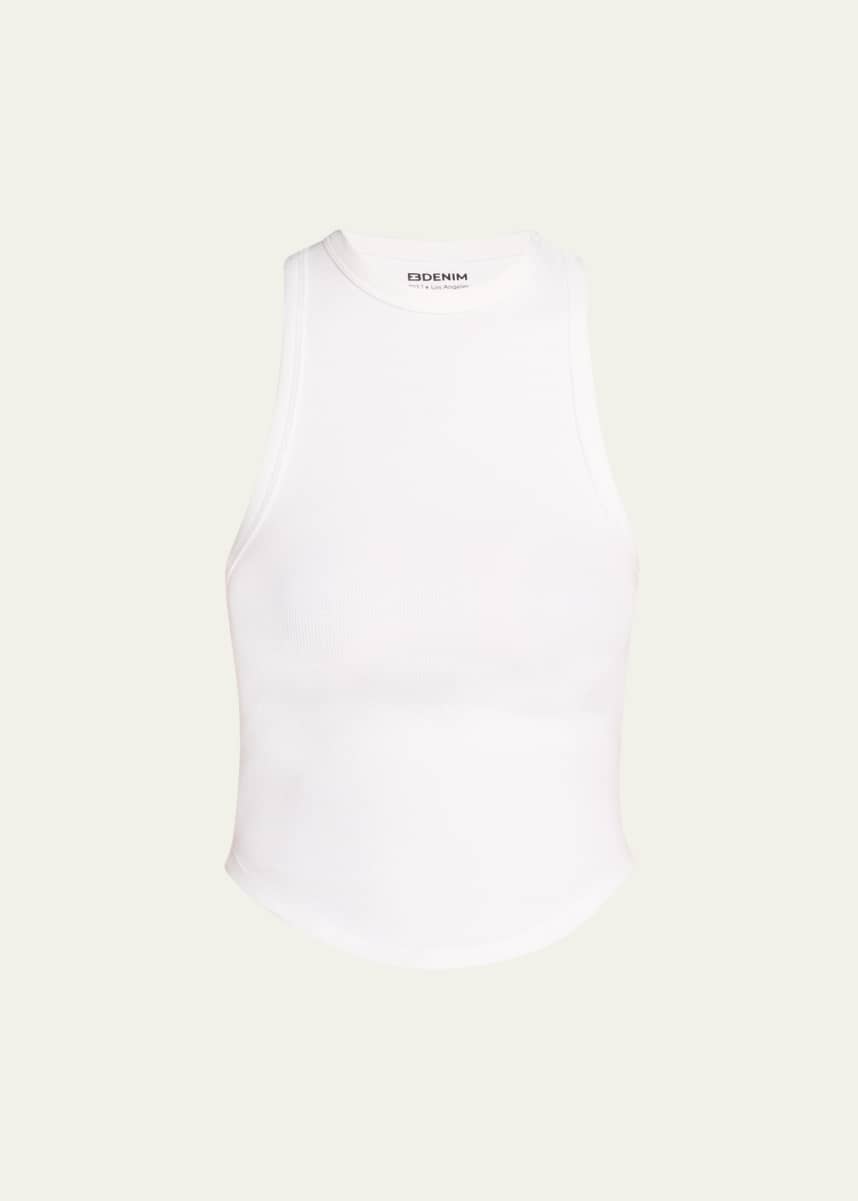 EB DENIM Curve Rib-Knit Tank Top