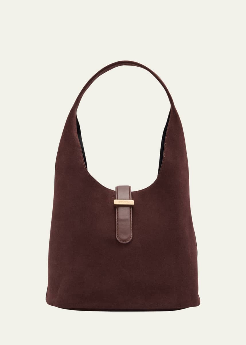 SIMKHAI Khai Buckle Suede Hobo Bag