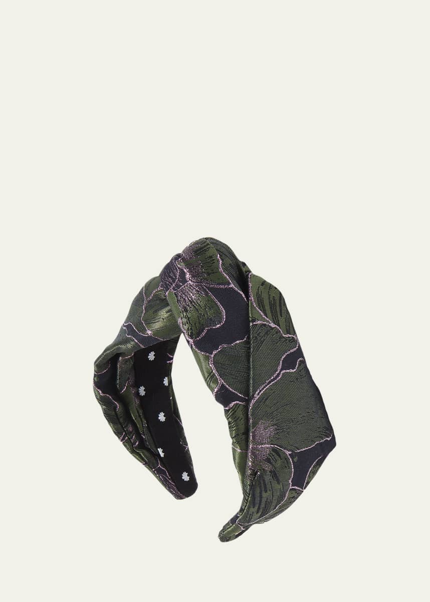 Lele Sadoughi Greta Knot Floral-Print Headband