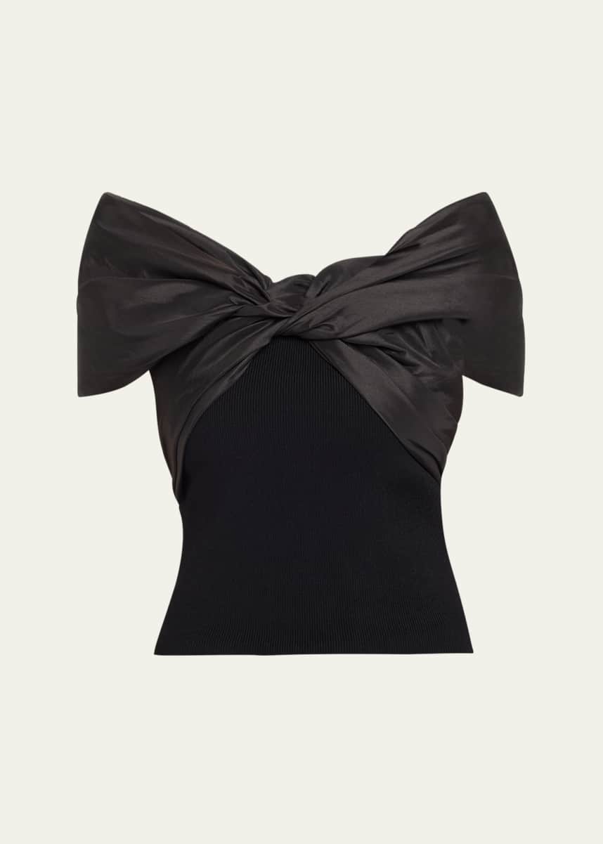 SIMKHAI Celiana Combo Off-The-Shoulder Top