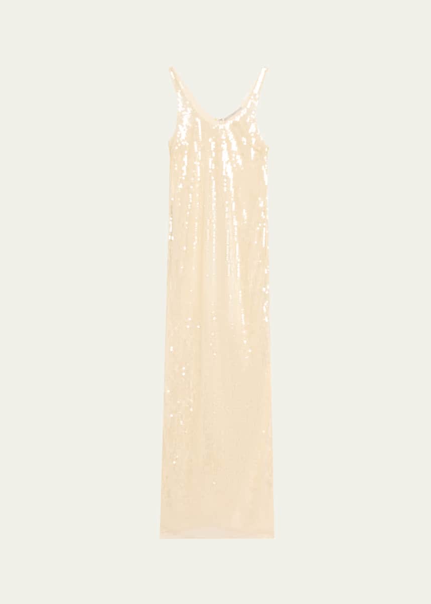 Stella McCartney Long Sheer Sequined Tank Gown