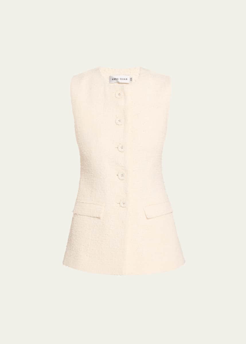 Anna Quan Bailey Sleeveless Tweed Top