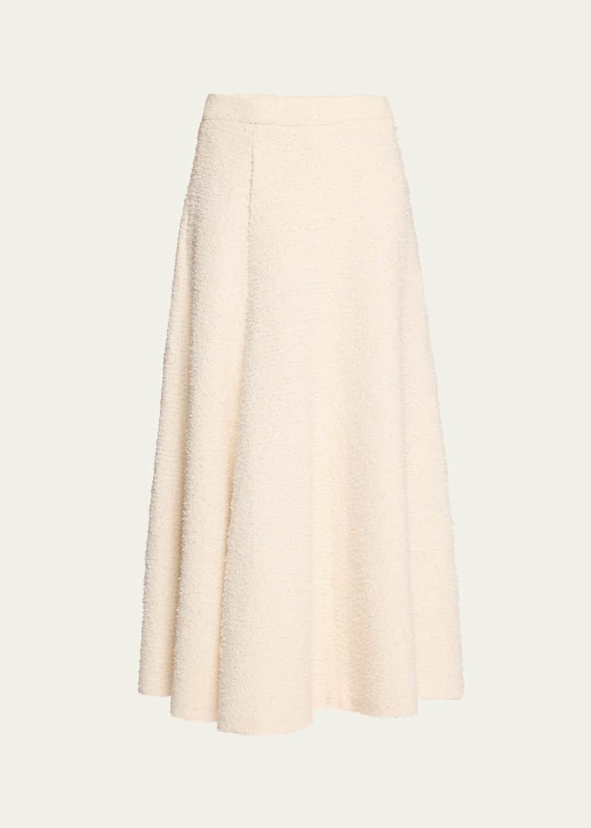 Anna Quan Clara Tweed Circle-Cut Maxi Skirt